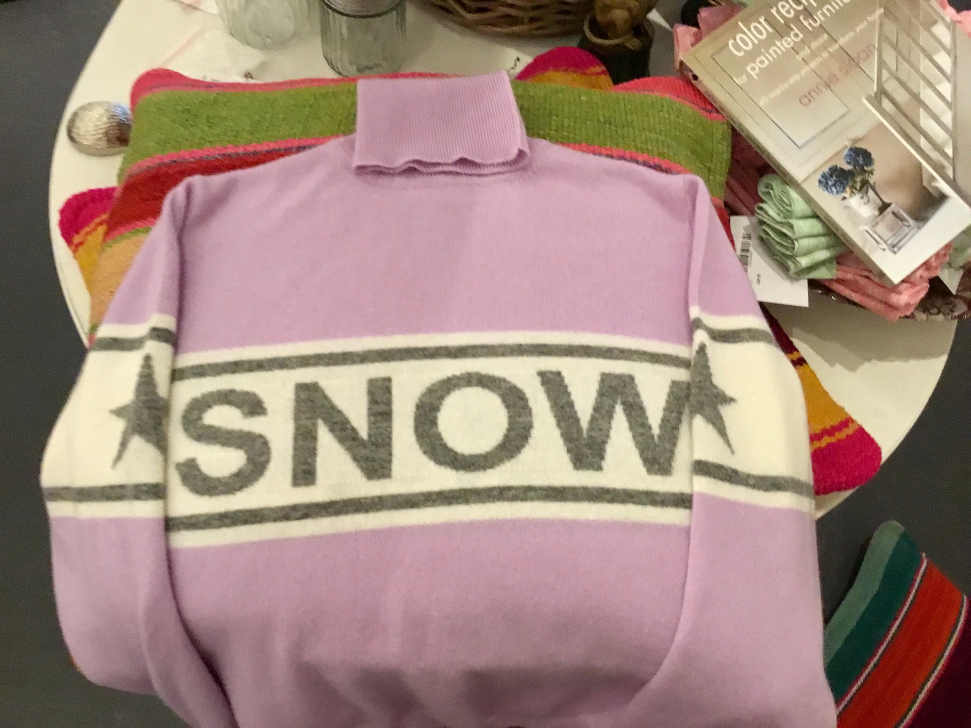 Fine Cashmere Snow Babe Roll Neck Jumper