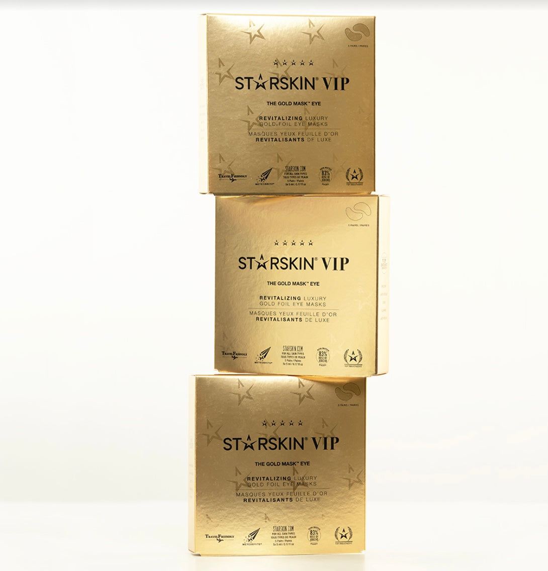 VIP THE GOLD MASK™ Eye  Revitalizing Luxury Gold Foil Eye Mask 5 pack Aurina Ltd