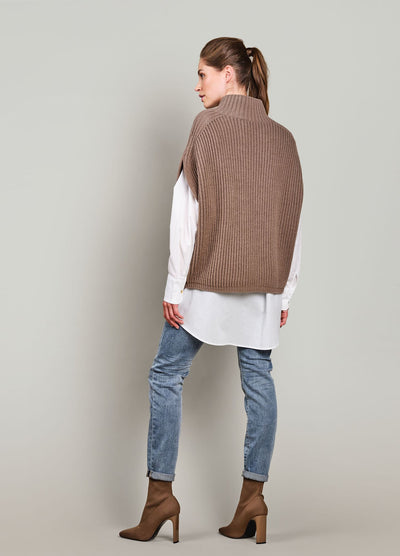 Sleeveless Cable Knit Jumper - Aurina Ltd