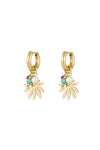 Flower Earrings with Beads