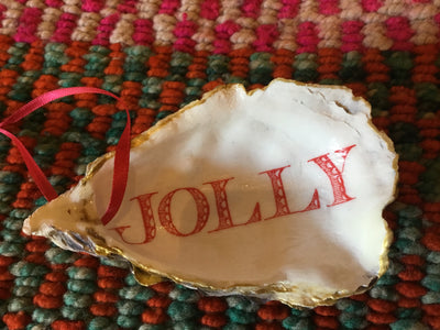 Hand Decorated Oyster Shell Dish