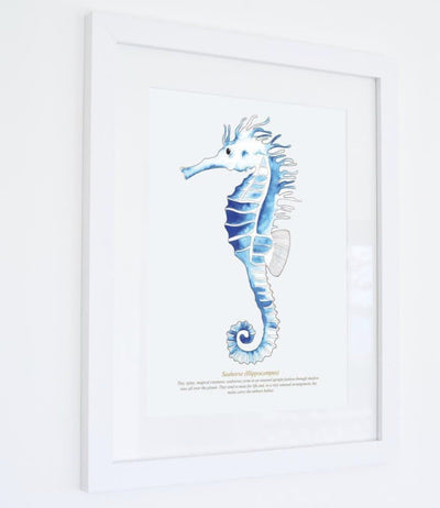 Framed Seahorse Print - Aurina Ltd