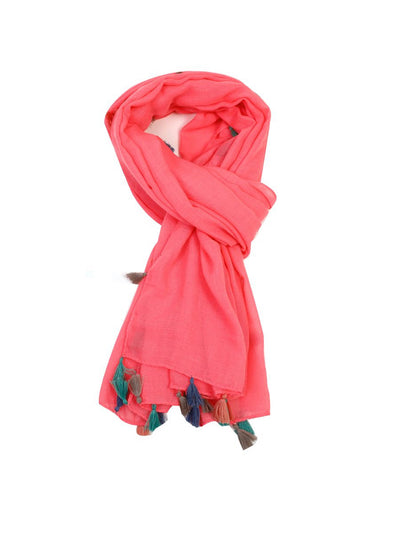 Neon Tassel Scarf - Aurina Ltd