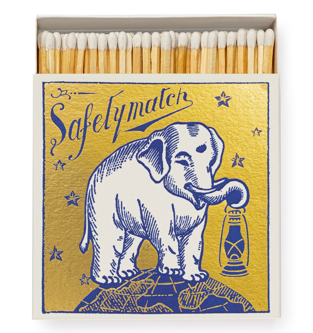 Gold Elephant Square Matches
