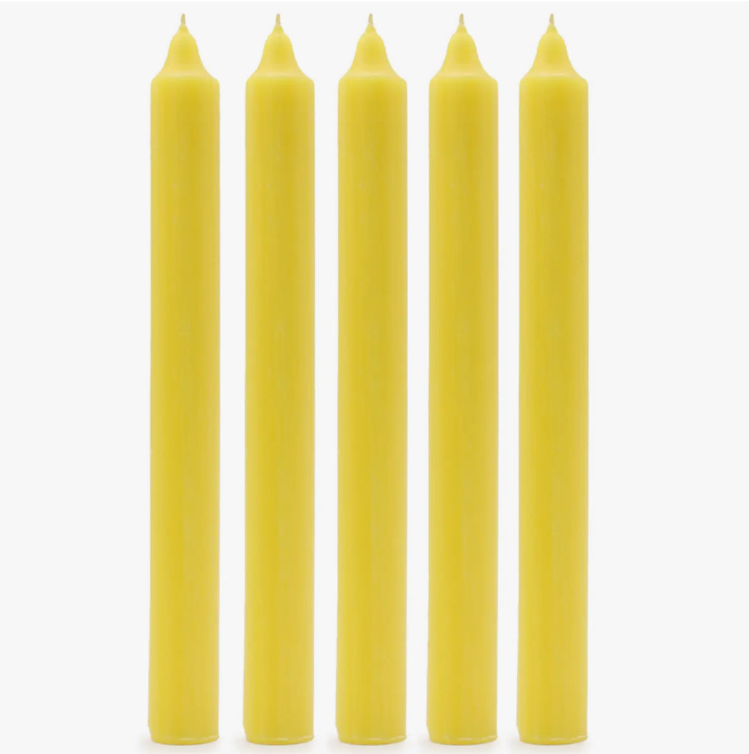 Daffodil Yellow Taper Dinner Candle