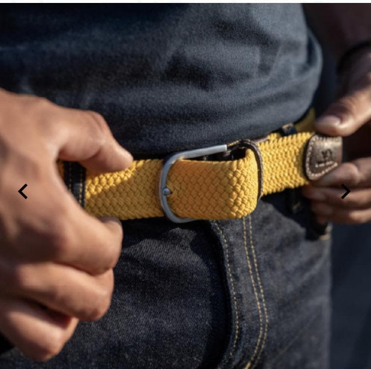 Sand Yellow Woven Belt - Aurina Ltd
