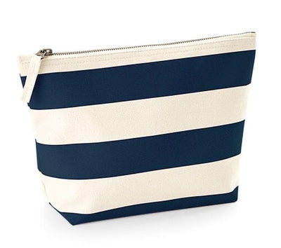 Nautical Stripe Canvas Washbag with personlisation - Aurina Ltd