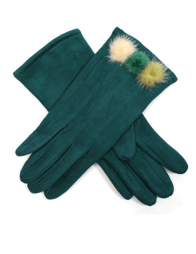 Fur Pom Pom Glove - Aurina Ltd