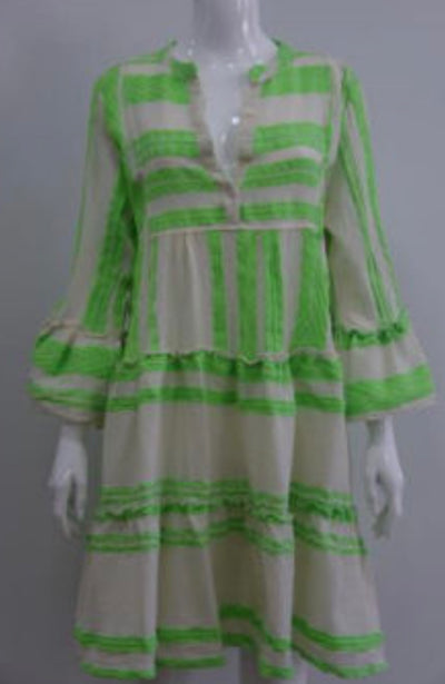 Neon Aztec Short Summer Dress - Aurina Ltd