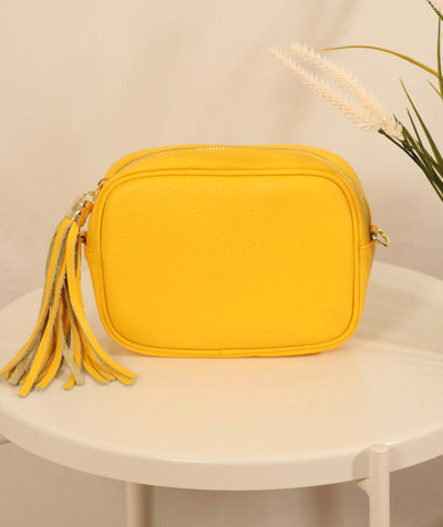 Leather Tasseled Camera Bag - Aurina Ltd