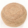 Round Woven Raffia Foot Stool Floor Cushion - Aurina Ltd