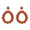 Woven Ball Oval Earrings