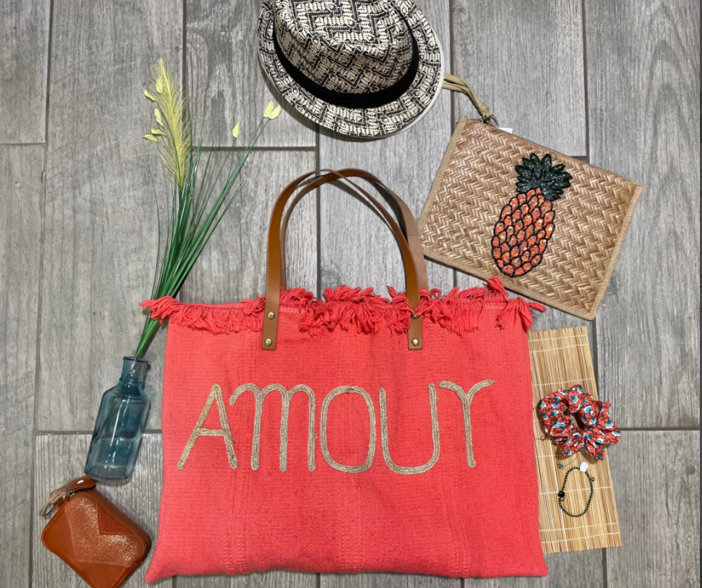 Orange Amour Summer Bag - Aurina Ltd