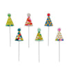 Party Hats Die-Cut Party & Birthday Candles - 6 Candles - Aurina Ltd