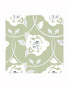 Peony Flower Wallpaper in Sage - Aurina Ltd