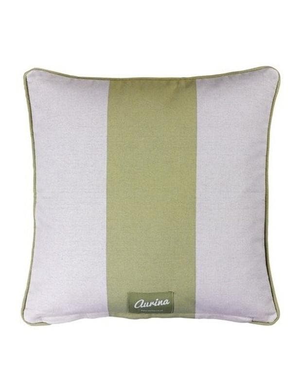 Piped Cushion Wide Stripe - Sage & Stone - Aurina Ltd