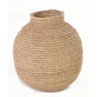 Natural Woven Urn Basket - Aurina Ltd
