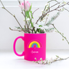 Marina B Neon Pink Personalised Rainbow Mug! - Aurina Ltd