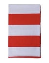 Wide Stripe Large Tablecloth Red & Stone - Aurina Ltd